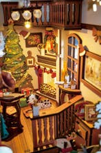 Robotime Book Nook Christmas Indoor Scene Miniatuur Model..., Verzenden, Nieuw