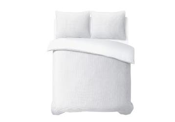 Sleeptime Waffle Wit - 240X200/220 + 2 x kussenslopen 60x70, Nieuw