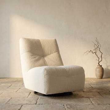 Relaxfauteuil Lazy | Off White, Ophalen of Verzenden, Nieuw