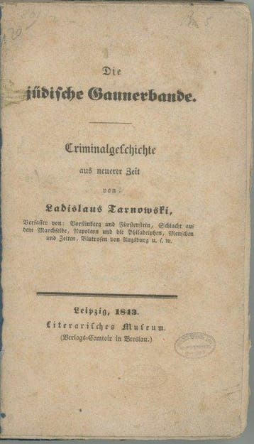 Ladislaus Tarnowski.- Die jüdische Gaunerbande.