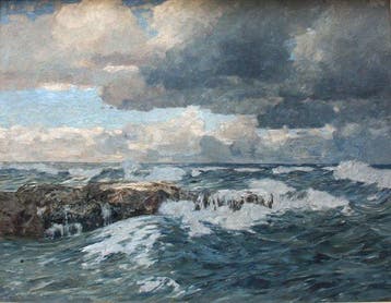 Andreas Dirks (1866-1922) - Sea waves