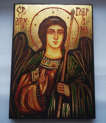 Icoon - Aartsengel Gabriël, Russisch handgeschilderde icoon