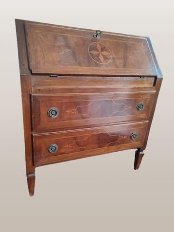 Kabinet - Hout - met inlegwerk, Antiek en Kunst