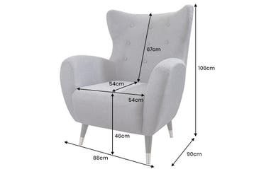 Fauteuil DON antraciet met zilveren accenten, plat geweven, Ophalen of Verzenden, Nieuw