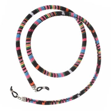 Fako Bijoux - Brillenkoord - Bohemian - 6mm - 75cm - Zwart, Verzenden, Nieuw