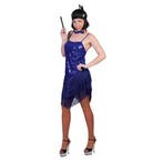 Blauw glitter charleston jurkje - Jaren 20 kleding, Kleding | Dames, Ophalen of Verzenden, Nieuw
