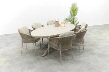 Taste Florence/Ventaro ovale tuinset voor 6 personen 240x115, Verzenden, Nieuw, Overige materialen, Tuinset