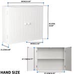 Wand-/vloerkast badkamer – witte kast met verstelbare plank, Verzenden, Nieuw