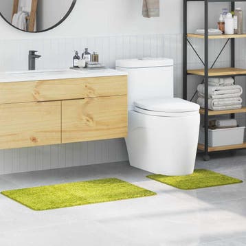 vidaXL Antislip Badmat Set 2 st Groen 50 x 50 cm PP, Verzenden, Nieuw, Groen