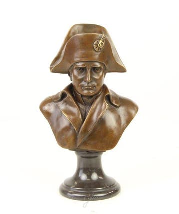 Figuur - A BRONZE BUST OF NAPOLEON No Reserve Price - Brons,, Antiek en Kunst