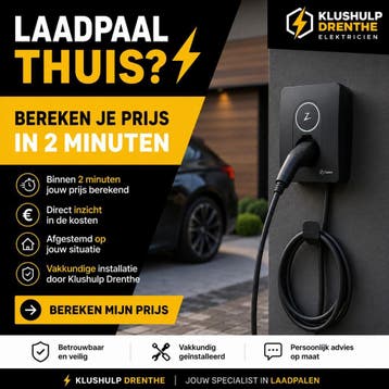 Laadpaal laten plaatsen? Bereken je prijs, 24-uursservice
