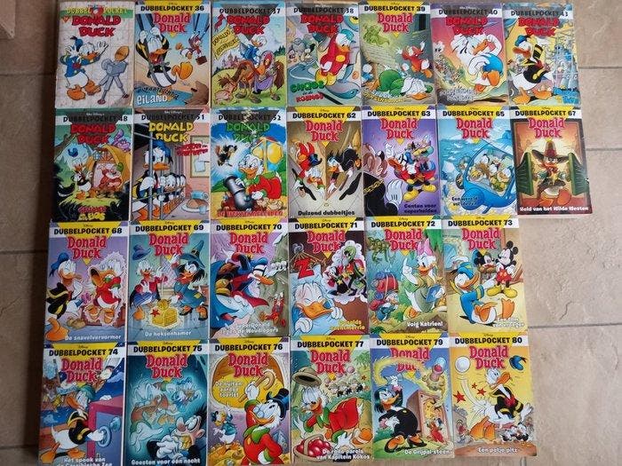 Donald Duck - Dubbelpocket(extra)/themapockets - 46 Album -, Verzamelen, Disney