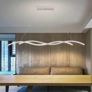 Moderne LED Plafondlamp Golvend Design - Zwart/Wit - Hotel,, Verzenden, Nieuw