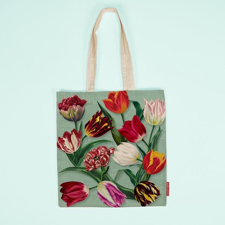 Tas Katoen Pretty Tulips - Groen, Kleding | Heren, Schoenen, Nieuw, Ophalen of Verzenden