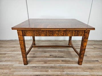 Eettafel - Uitklapbare eettafel in Art Deco-stijl met fineer