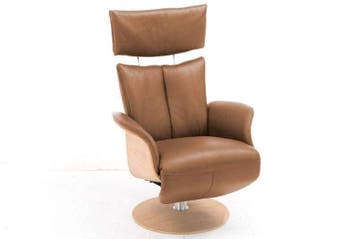 Relaxfauteuil Heesch - relaxfauteuils - Cognac, Nieuw, Stof