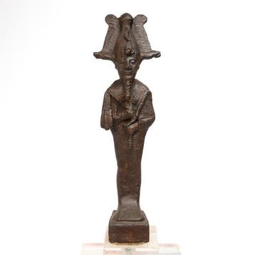 Oud-Egyptisch Brons Groot beeld van Osiris