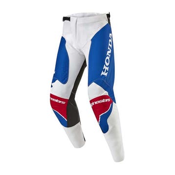 Alpinestars Honda Racer Iconic Broek Wit Helderblauw, Motoren, Kleding | Motorkleding, Nieuw met kaartje, Broek | leer, Alpinestars