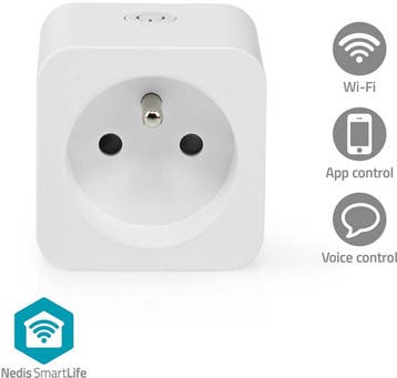 Nedis SmartLife Slimme Stekker - Wi-Fi - IP21 - Energiemeter, Verzenden, Zo goed als nieuw