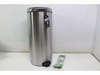 Brabantia NewIcon Prullenbak - 30 liter - Pedaalemmer - Matt, Huis en Inrichting, Woonaccessoires | Prullenbakken, Verzenden, Zo goed als nieuw