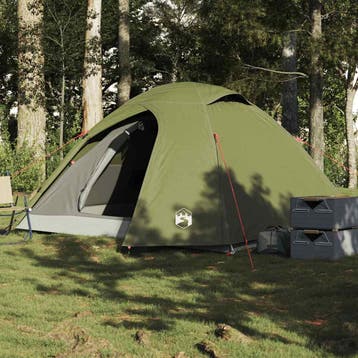 vidaXL Koepeltent 3-persoons waterdicht olijfgroen, Verzenden, Nieuw, Tot en met 2