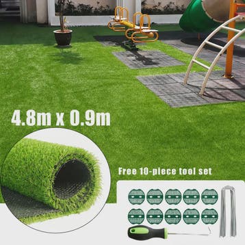 Kunstgras Mat 4.8M x 0.9M - Realistisch Dik Kunstgras met Dr, Dieren en Toebehoren, Verzenden