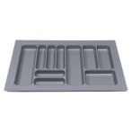 Bestekbak 795 mm tot 900 mm breed zilvergrijs (Basic), Nieuw