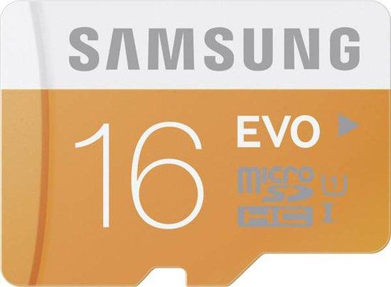 Samsung 16GB MicroSDHC EVO Geheugenkaart Class 10 + SD-Adapt, Computers en Software, Overige Computers en Software, Nieuw, Verzenden