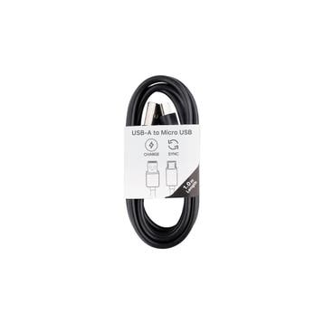 Micro USB to USB-A 1m - Black, Ophalen of Verzenden, Nieuw
