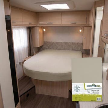 Queensbed/Eilandbed Jersey hoeslaken - wit, lichtgrijs,zand, Huis en Inrichting, Slaapkamer | Beddengoed, Eenpersoons, Verzenden