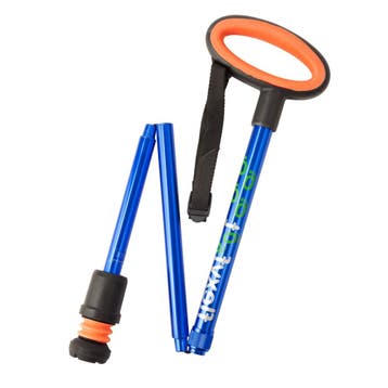 Wandelstok met ovalen handvat - opvouwbaar blauw, Ophalen of Verzenden, Nieuw