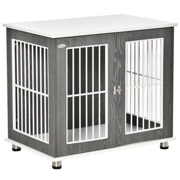 TRUUSK Hondenhok van Hout - Transportbox met Tafelblad en Ku, Verzenden, Nieuw