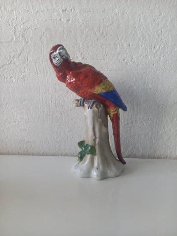 Ernst Bohne & Söhne - sculptuur, Perroquet Ara - 20 cm -