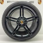 Porsche Taycan ORIGINELE 21 Mission E zwart met zomerbanden, Auto-onderdelen, Ophalen, Banden en Velgen, Nieuw, 21 inch