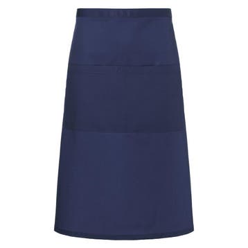 GGM Gastro | (6 stuks) KARLOWSKY | Bistro schort Basic met |, Verzenden, Nieuw, Blauw, Schort