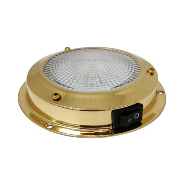 LED plafonnièrre voor boot kajuit, Messing met schakelaar, Watersport en Boten, Bootonderdelen, Ophalen of Verzenden, Nieuw