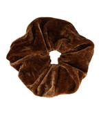 Haarelastiek Scrunchie – Basic – Velvet Stof – Bruin, Nieuw