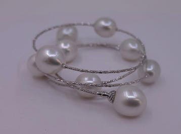 Armband - 18 karaat ALGT-gecertificeerde witte, Nieuw
