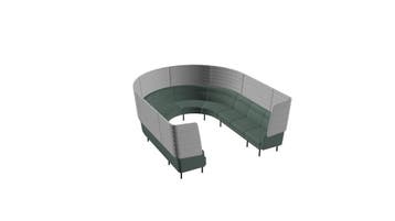 10-zits bank curved met hoge rug | Arcipelago, Nieuw in verpakking