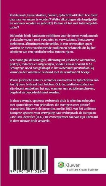 Leidraad voor juridische auteurs, Ophalen of Verzenden, Nieuw