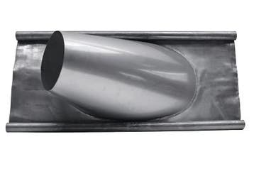 Rookkanaal 150 Dw. Dakplaat Hellend Lood 20-45 Gr, Nieuw