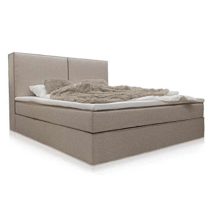 Boxspring Detroit - Chenillestof - Incl. Opbergruimte - Beig, Huis en Inrichting, Slaapkamer | Boxsprings, Nieuw, Verzenden