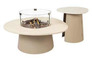 CosiDune vuurtafel set Sandy Beige - compleet met glasset &, Verzenden, Nieuw