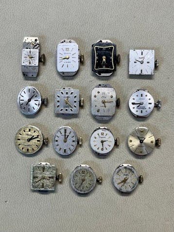 15 mechanische uurwerken - Anker, Dugena, Eppo, Meister,