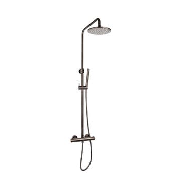 Sani Royal Opbouw Regendouche met Thermostaatkraan Gun Metal, Nieuw