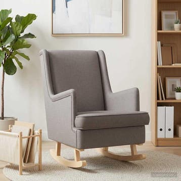 vidaXL Schommelstoel Taupe 62 x 80 x 85 cm Stof, Verzenden, Nieuw
