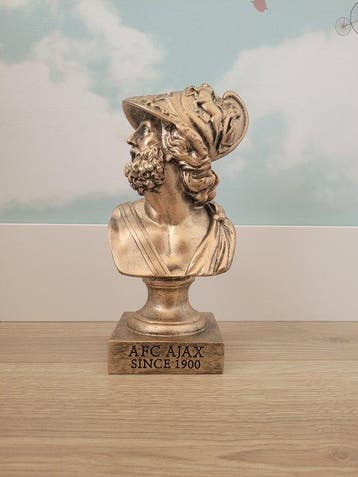 Schild Ajax Amsterdam. Borstbeeld Brons., Nieuw
