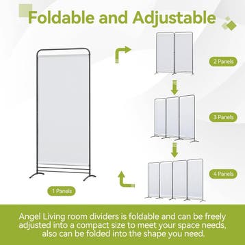 2dekans | Angel Living Kamerscherm - 1 Paneel - 81 x 180 cm, Huis en Inrichting, Woonaccessoires | Overige, Ophalen of Verzenden