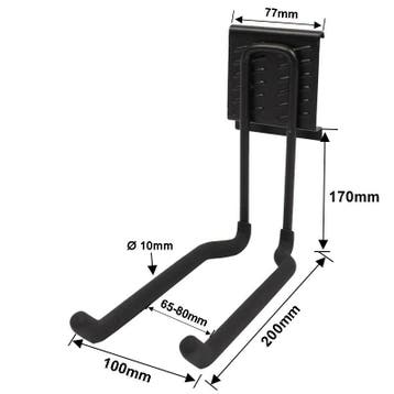 Dubbele wandhaak 20 x 10 cm. – tuingereedschap haak –, Ophalen of Verzenden, Nieuw