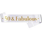 50 & Fabulous set goud met wit XL, Verzenden, Nieuw, Versiering, Abraham of Sarah